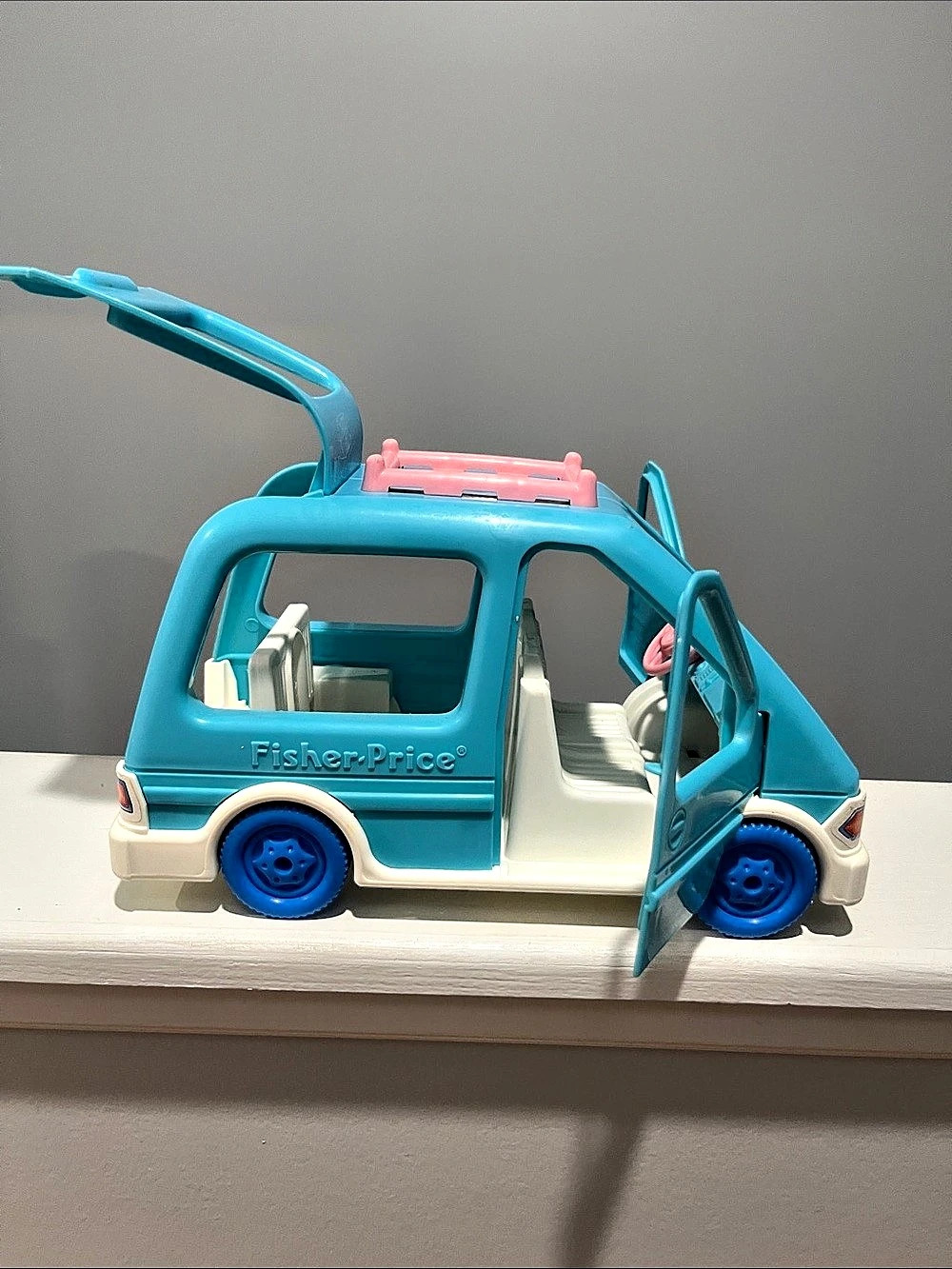 Fisher Price Loving Family Mini Van 1993 Blue & Pink - Picture 3 of 16